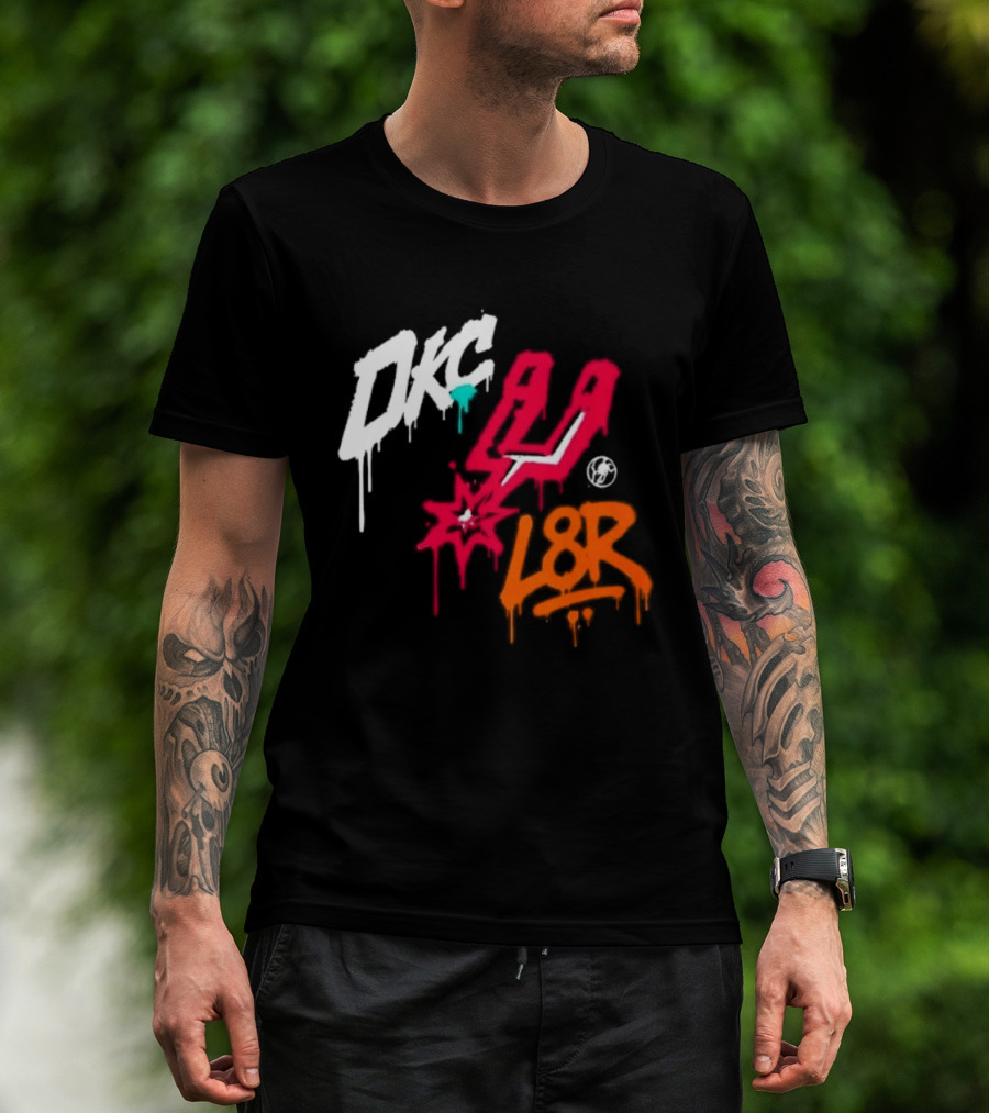 OKC Spurs U L8R Basketball Graffiti T-Shirt