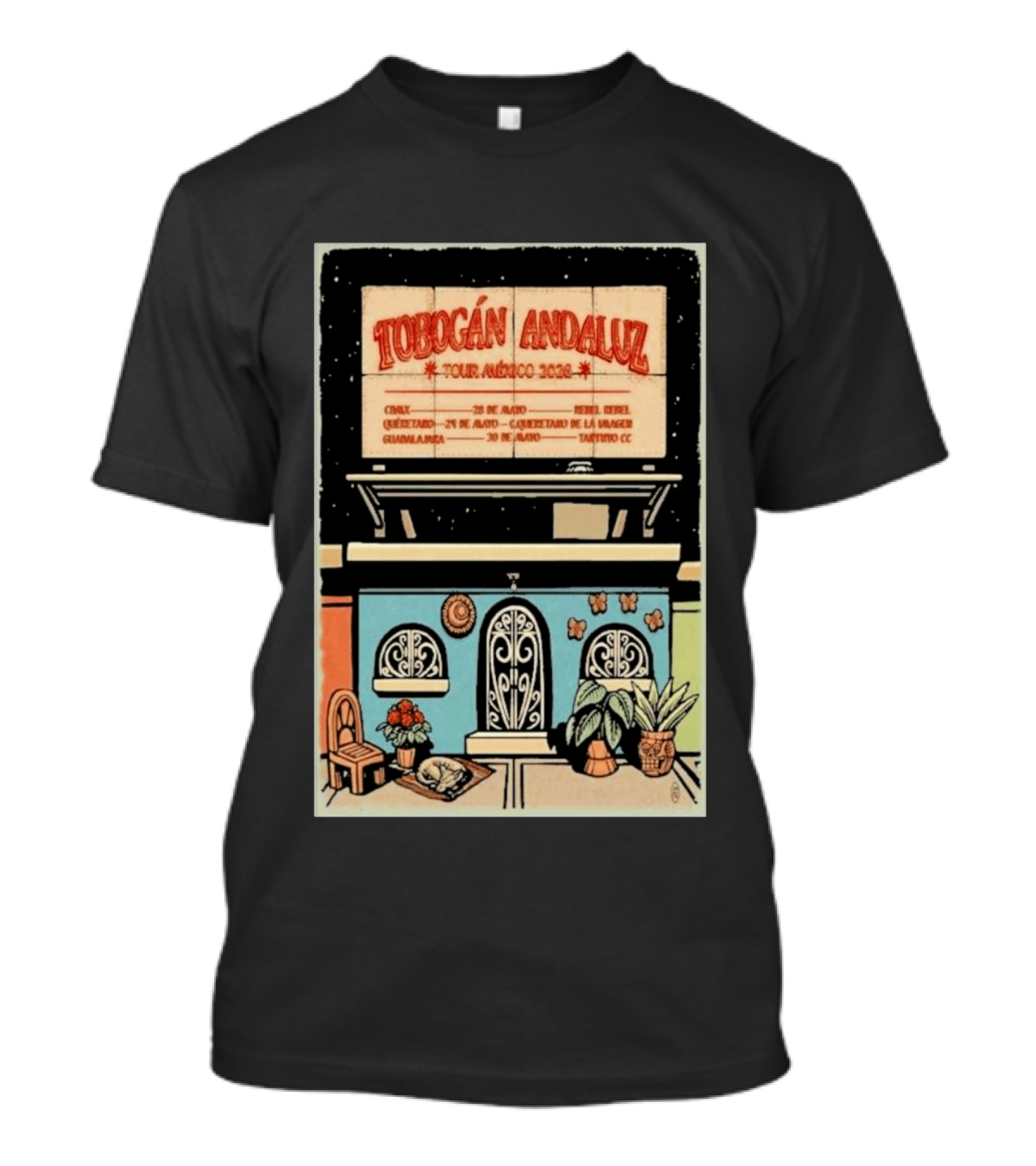 Tobogán Andaluz Tour México 2026 Mexico City Querétaro Guadalajara Concert T-Shirt