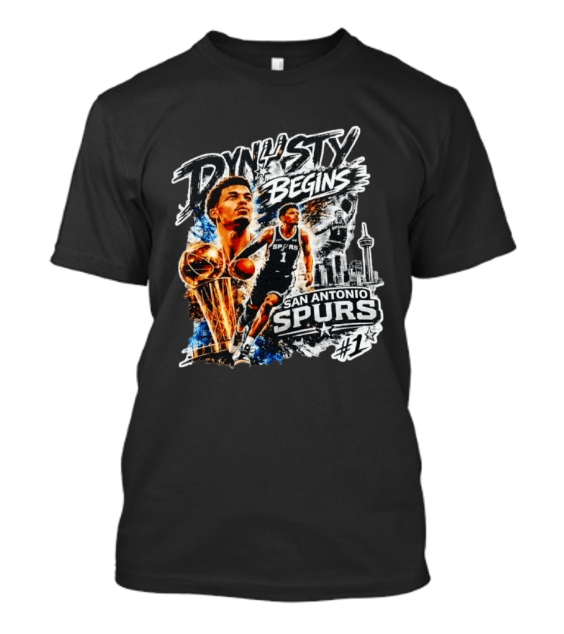 Dynasty Begins San Antonio Spurs #1 Victor Wembanyama T-Shirt