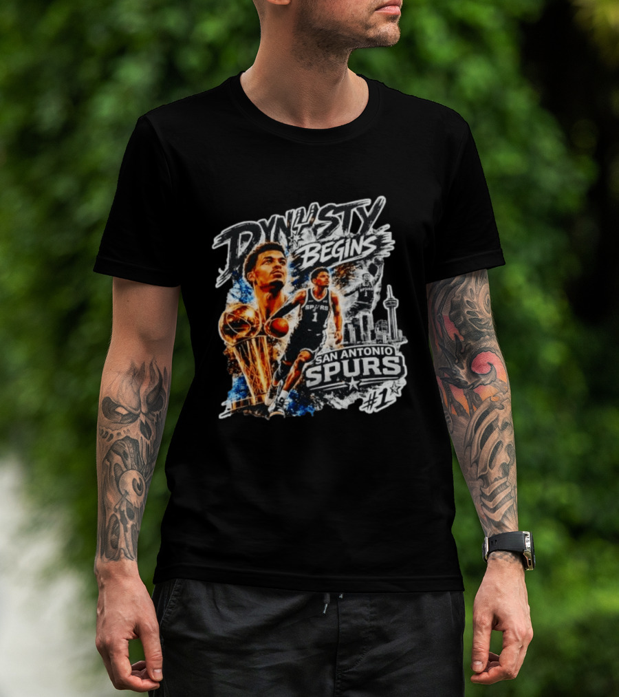 Dynasty Begins San Antonio Spurs #1 Victor Wembanyama T-Shirt