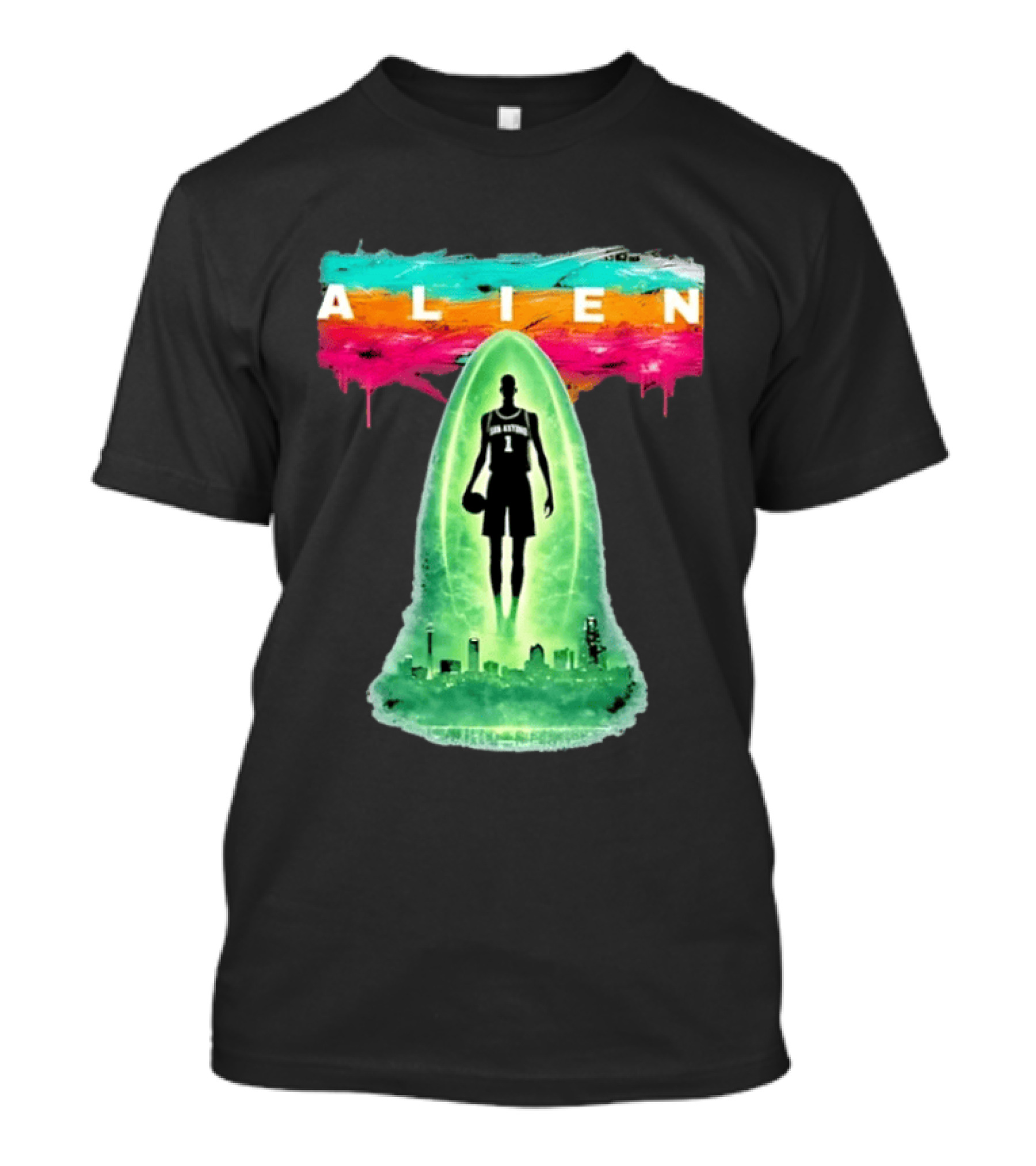 Victor Wembanyama Alien San Antonio Spurs NBA Skyline T-Shirt