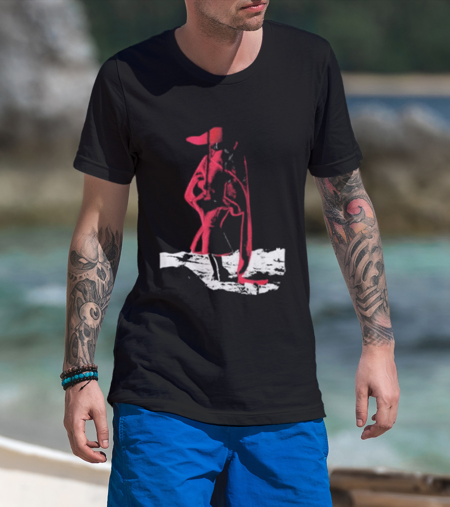 Adelaxo Adela Abstract Red Figure T-Shirt