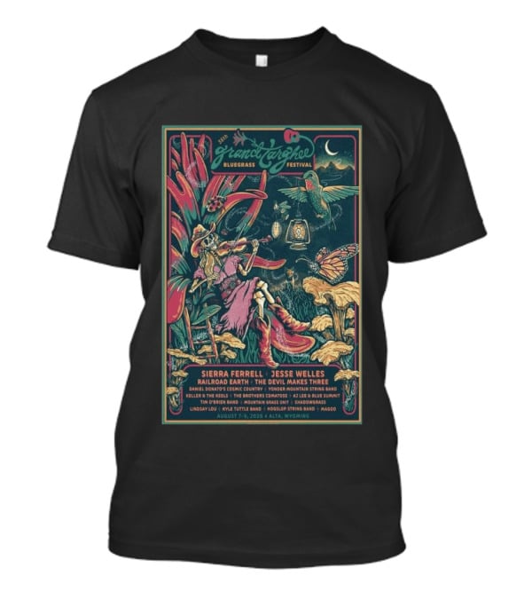 Grand Targhee Bluegrass Festival Aug 7 9 2026 Sierra Ferrell Jesse Welles Railroad Earth Alta Wyoming T-Shirt