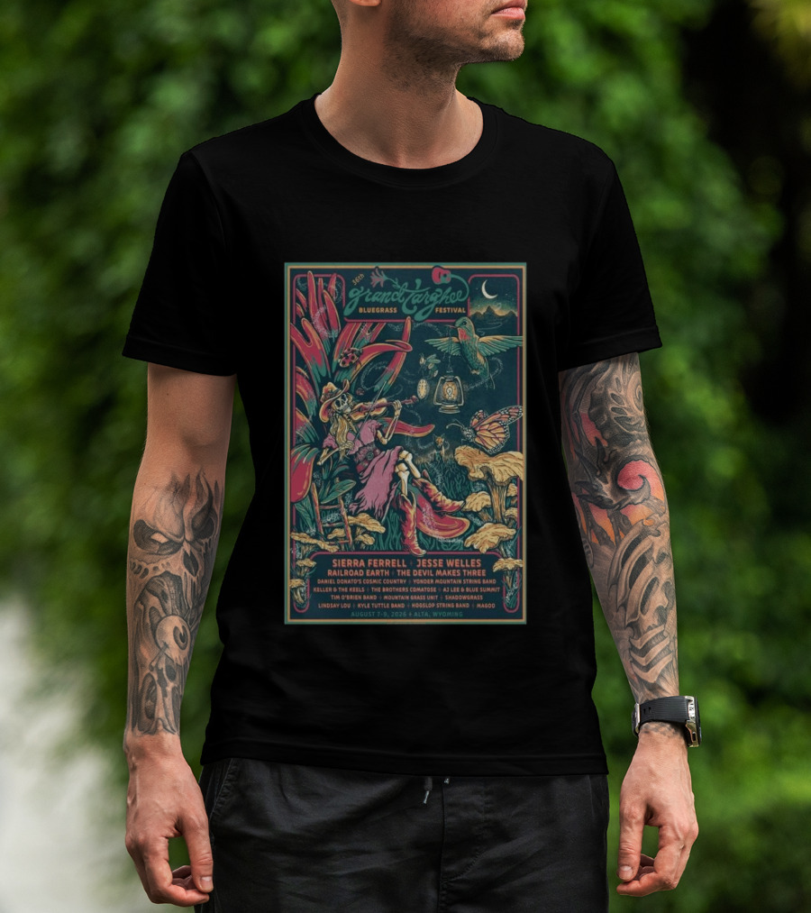 Grand Targhee Bluegrass Festival Aug 7 9 2026 Sierra Ferrell Jesse Welles Railroad Earth Alta Wyoming T-Shirt