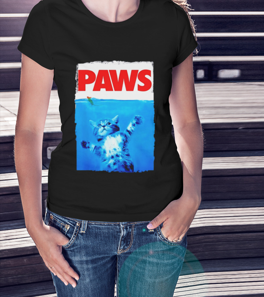 Jaws Universal Steven Spielberg Amblin Entertainment Paws Kitten Mouse T-Shirt