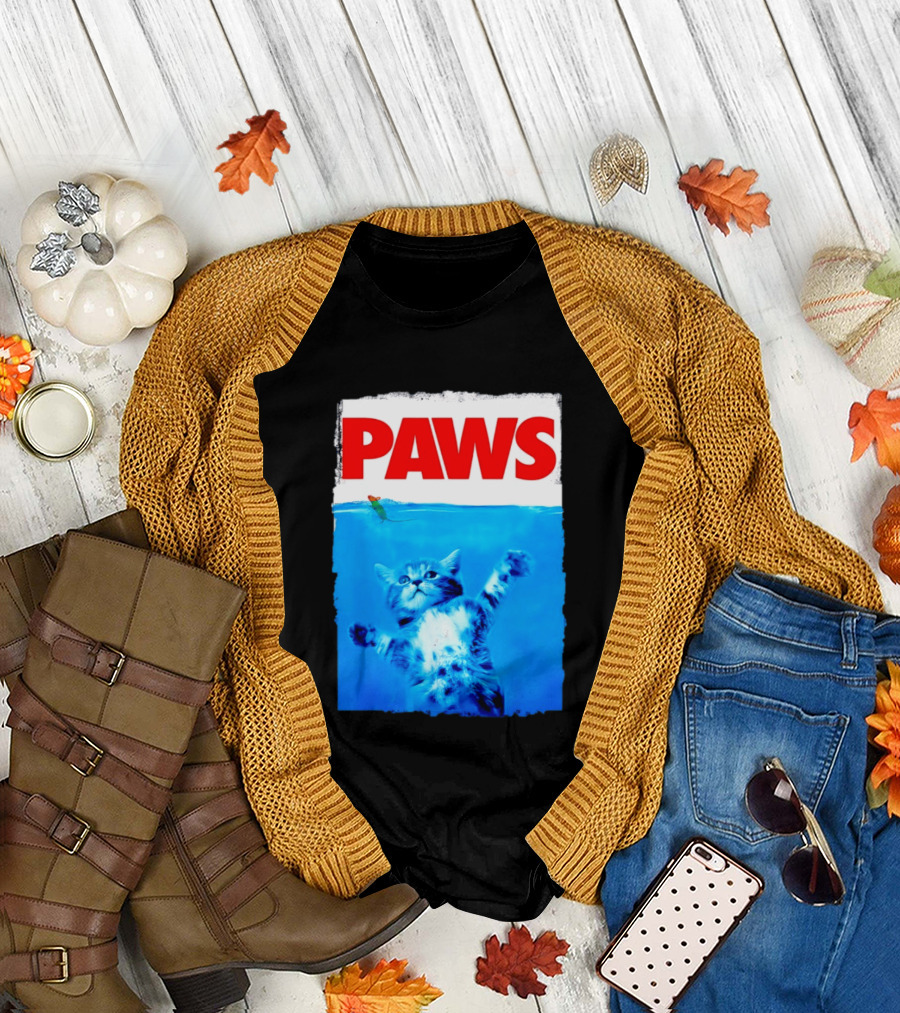 Jaws Universal Steven Spielberg Amblin Entertainment Paws Kitten Mouse T-Shirt