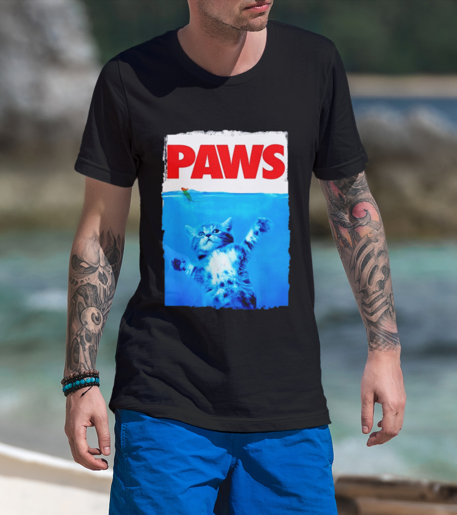 Jaws Universal Steven Spielberg Amblin Entertainment Paws Kitten Mouse T-Shirt