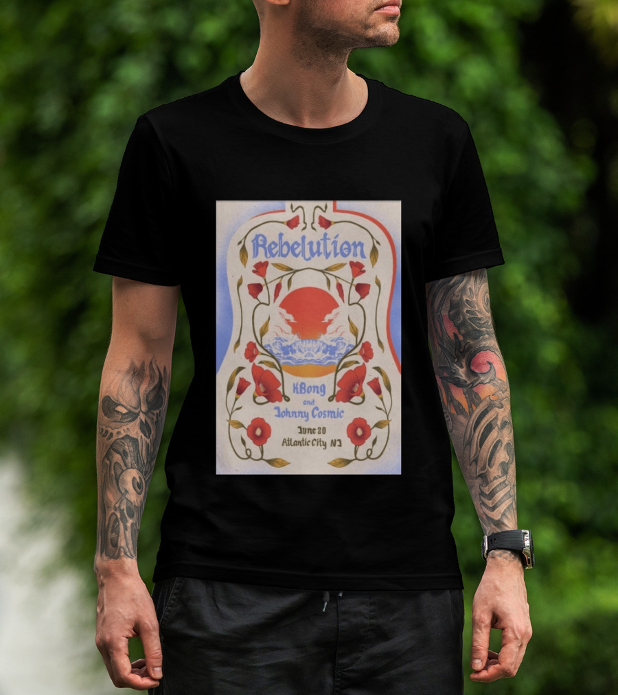 Rebelution KBong Johnny Cosmic June 20 Atlantic City NJ T-Shirt