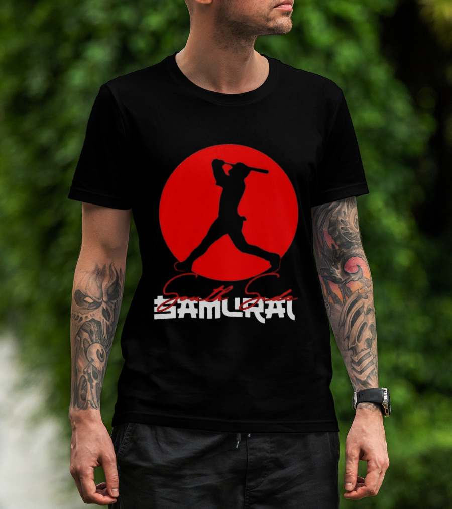 Samurai Baseball Stride Dark Red Circle Sōru Geki T-Shirt