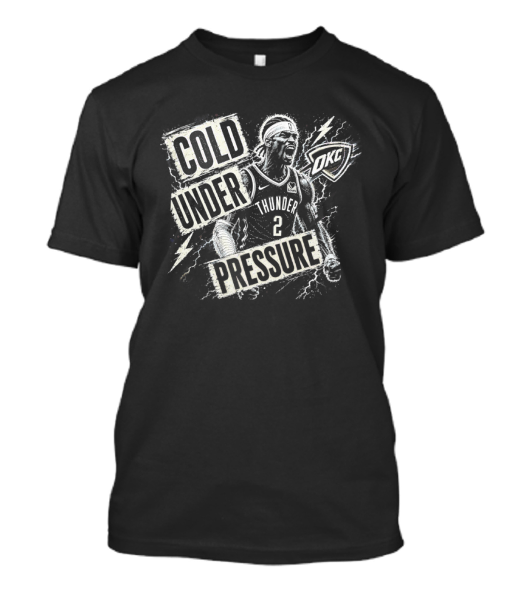Shai Gilgeous Alexander 2 Cold Under Pressure Oklahoma City Thunder T-Shirt