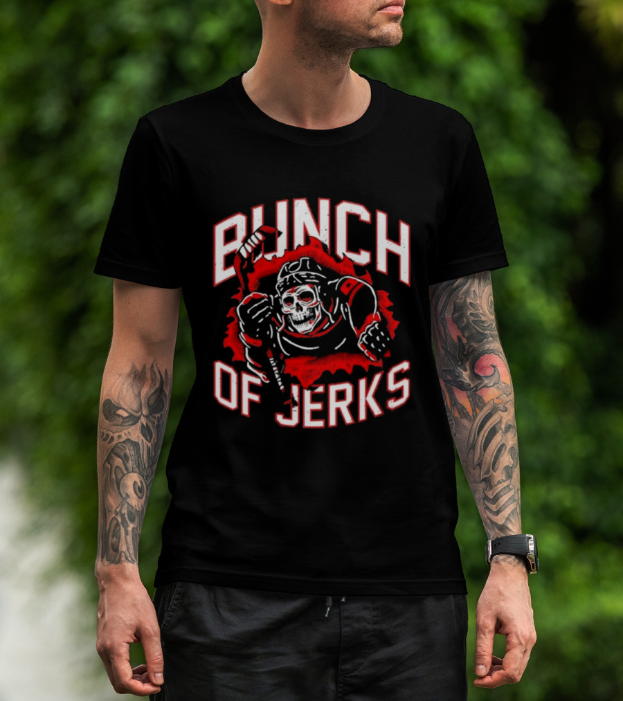 Bunch Of Jerks Skeleton Carolina Hurricanes Hockey T-Shirt