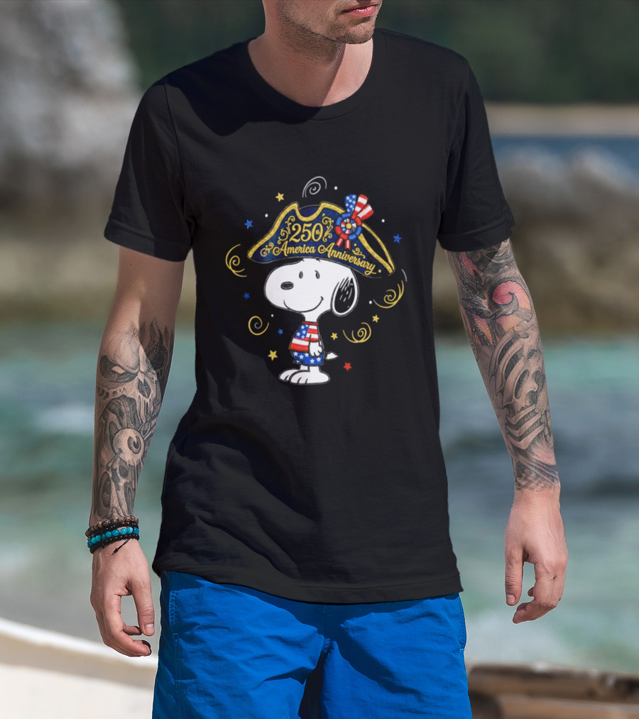Snoopy 250th Anniversary USA Independence Day Celebration T-Shirt