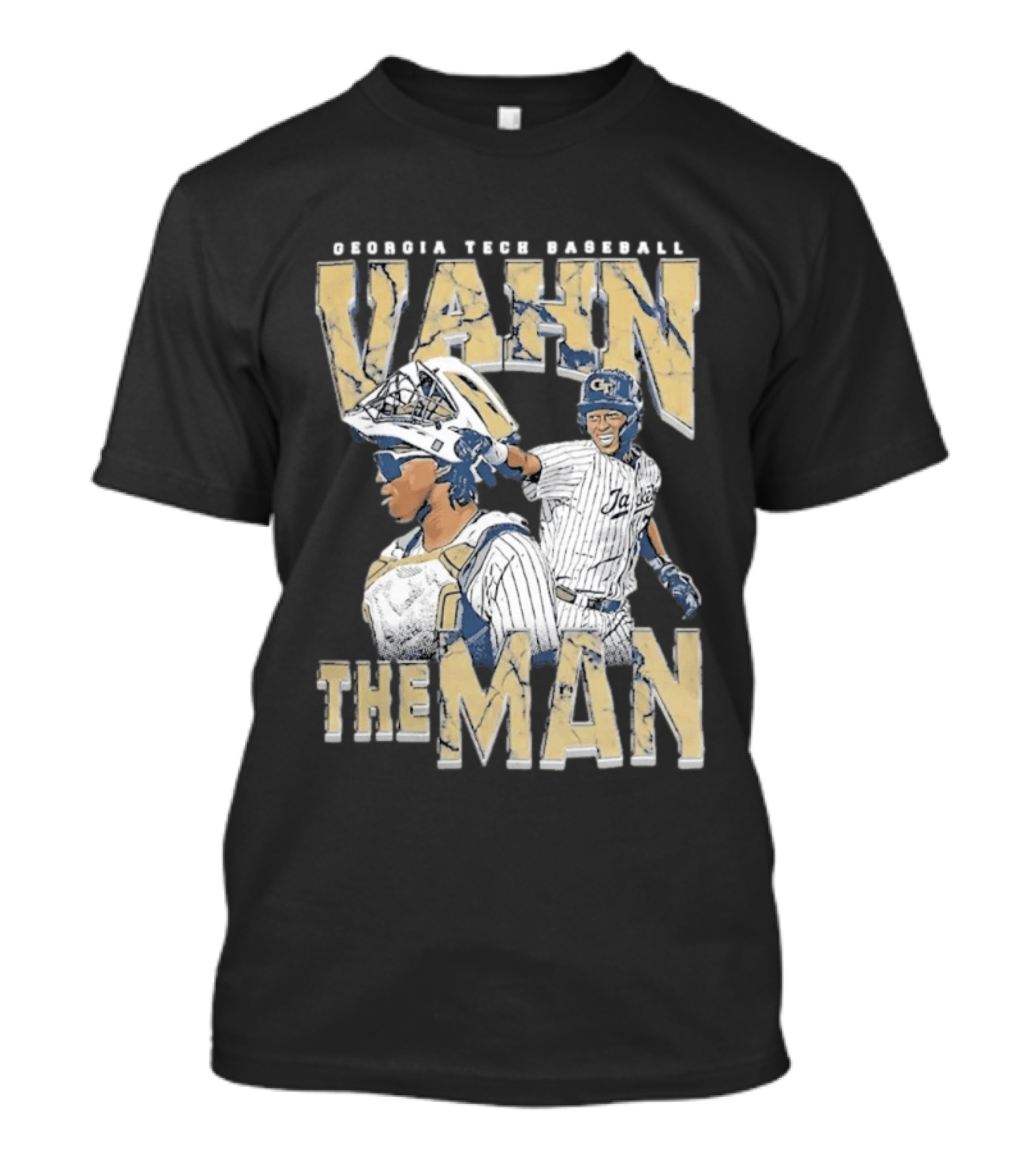 Georgia Tech Baseball Vahn The Man Navy T-Shirt