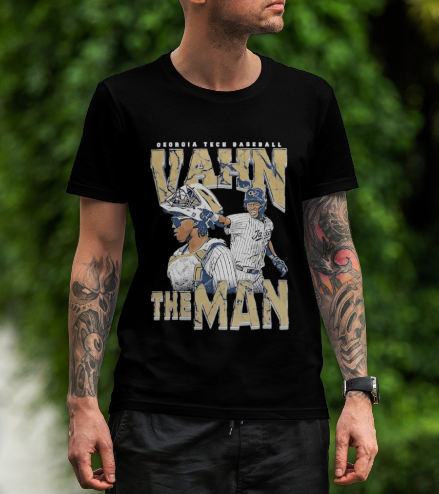 Georgia Tech Baseball Vahn The Man Navy T-Shirt