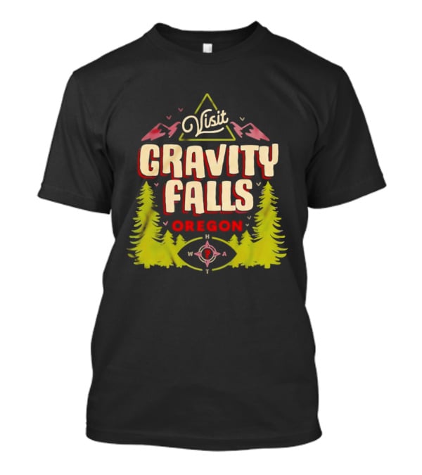 Visit Gravity Falls Oregon Pines Mountains Eye T-Shirt