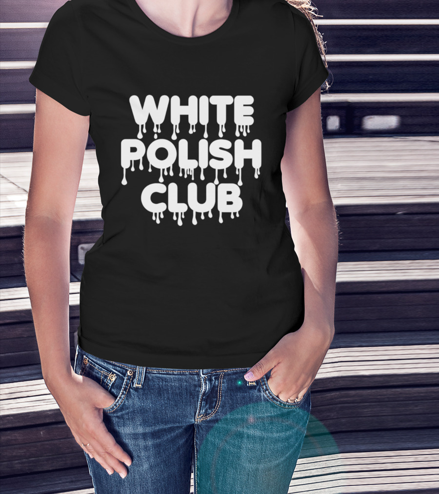 White Polish Club Dripping T-Shirt
