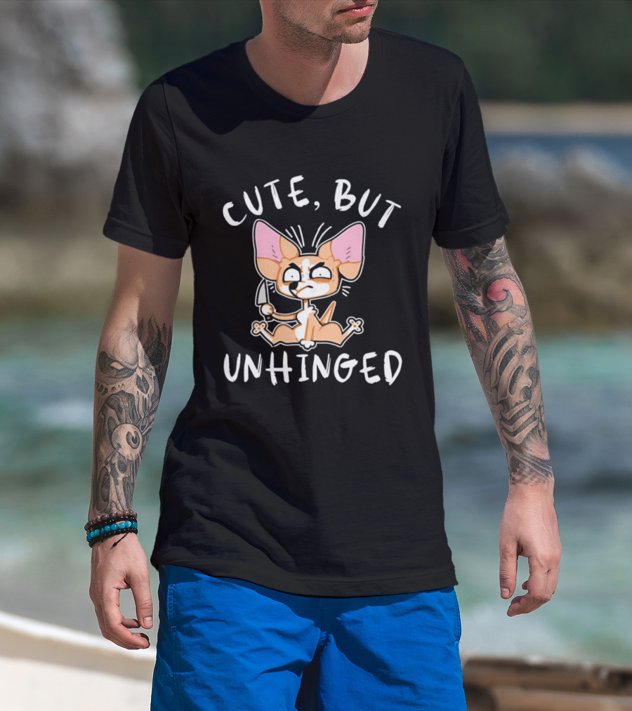 Cute Chihuahua But Unhinged Internet Meme Birthday Halloween T-Shirt
