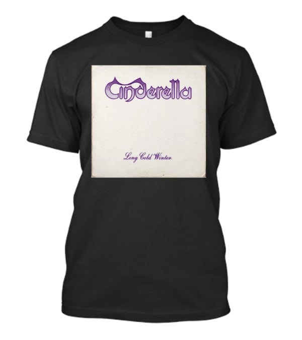 Cinderella Long Cold Winter Album Cover Art Purple T-Shirt