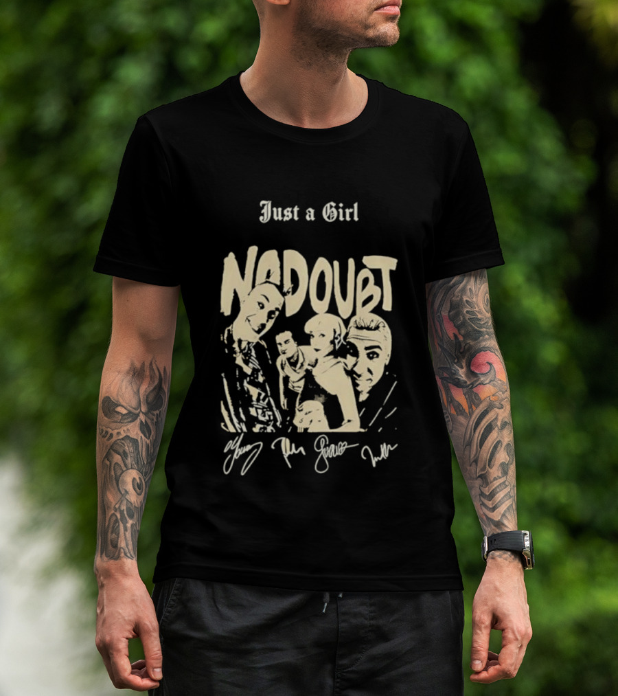 Just A Girl No Doubt Members Signatures T-Shirt