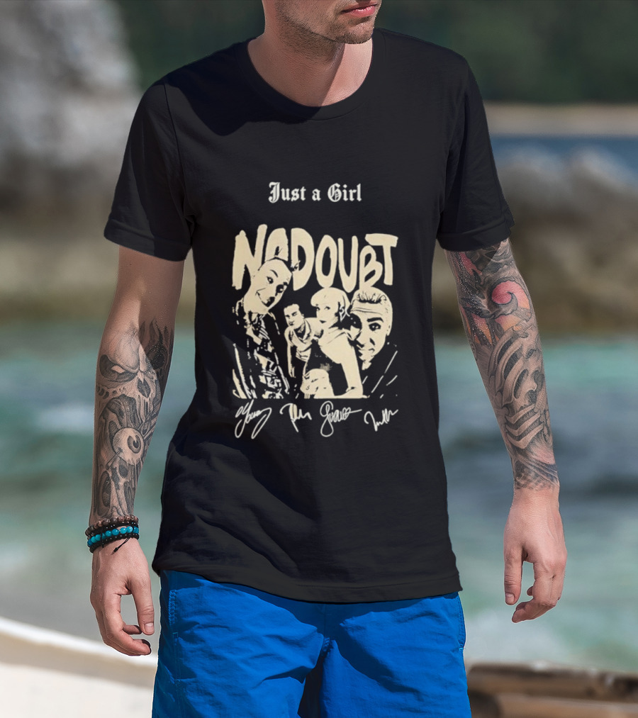 Just A Girl No Doubt Members Signatures T-Shirt