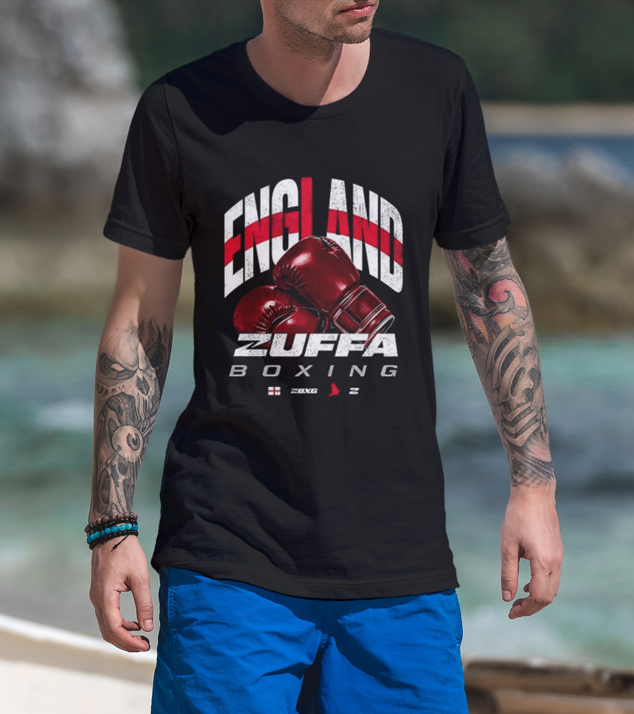England Zuffa Boxing Gloves Flag T-Shirt