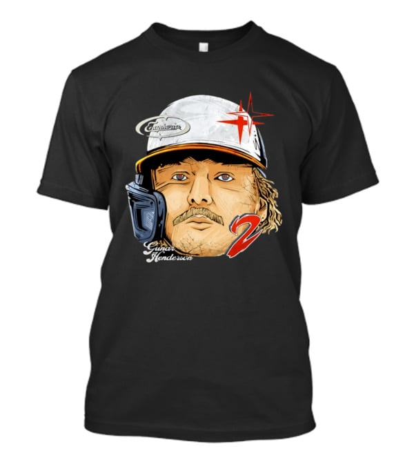 Gunnar Henderson Baltimore Orioles Number 2 Baseball Player Graphic Cabrinero Star T-Shirt