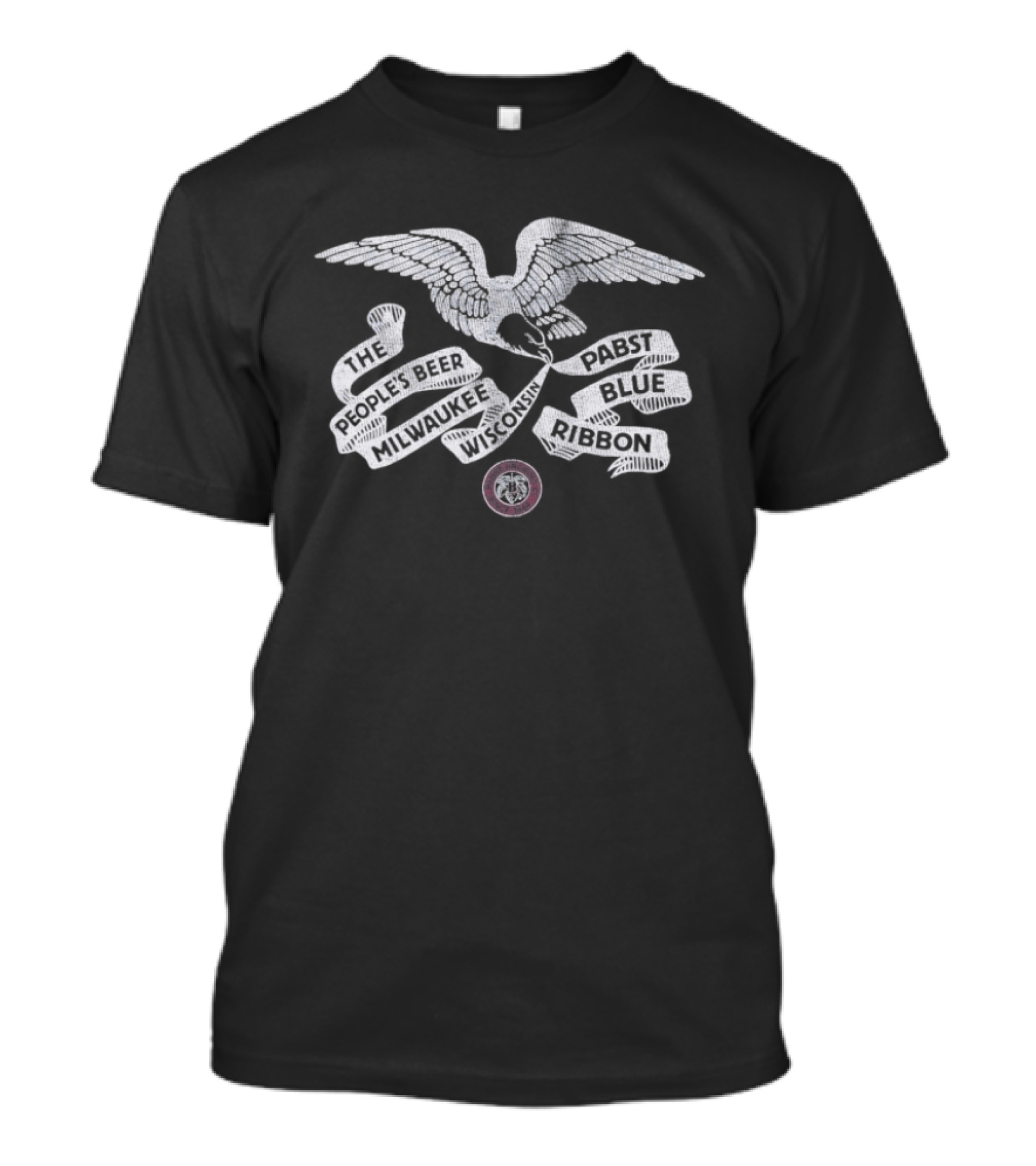 The People's Beer Milwaukee Wisconsin Pabst Blue Ribbon Eagle Banner T-Shirt