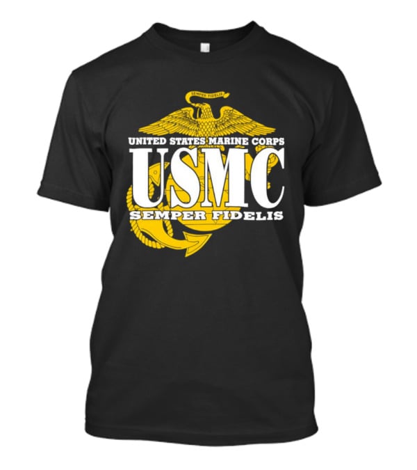 United States Marine Corps USMC Semper Fidelis Eagle Globe Anchor T-Shirt