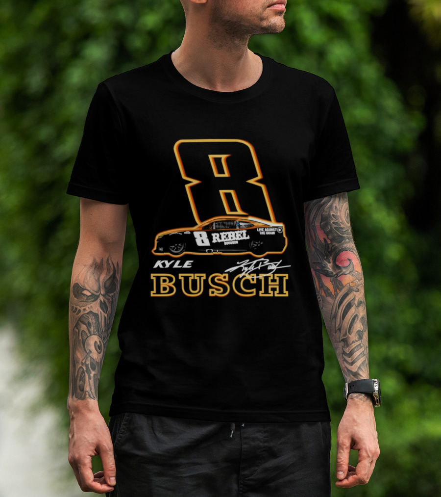 Kyle Busch 8 Rebel NASCAR Racing Car T-Shirt
