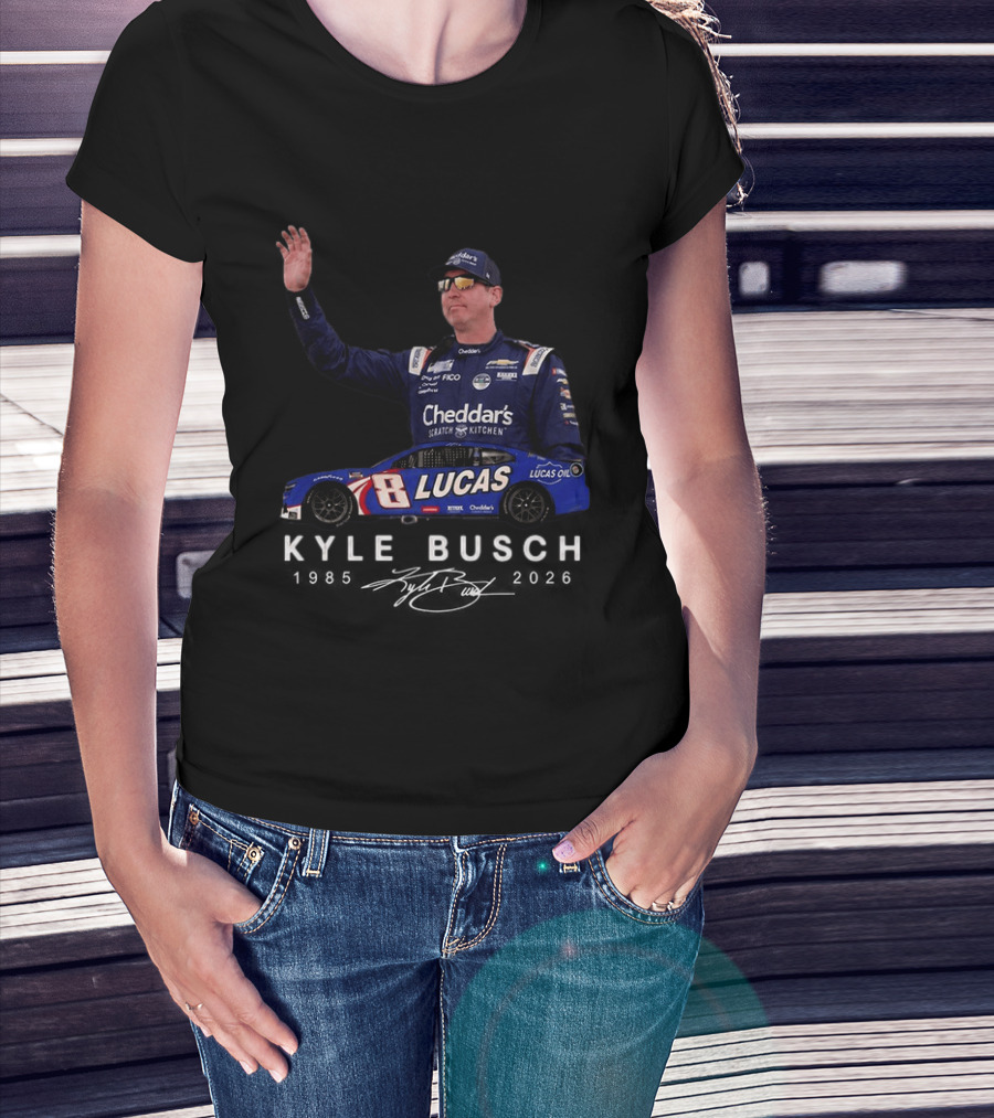 Kyle Busch NASCAR 8 Lucas Oil Cheddar's Scratch Kitchen 2026 T-Shirt