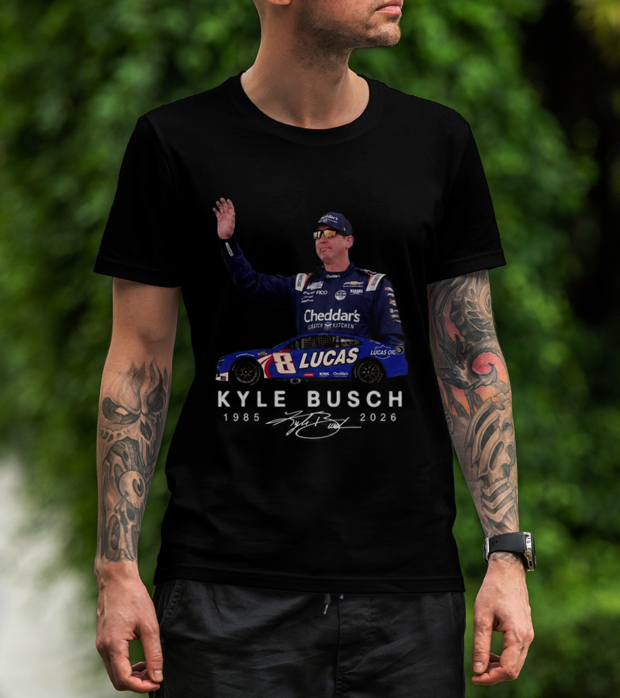 Kyle Busch NASCAR 8 Lucas Oil Cheddar's Scratch Kitchen 2026 T-Shirt