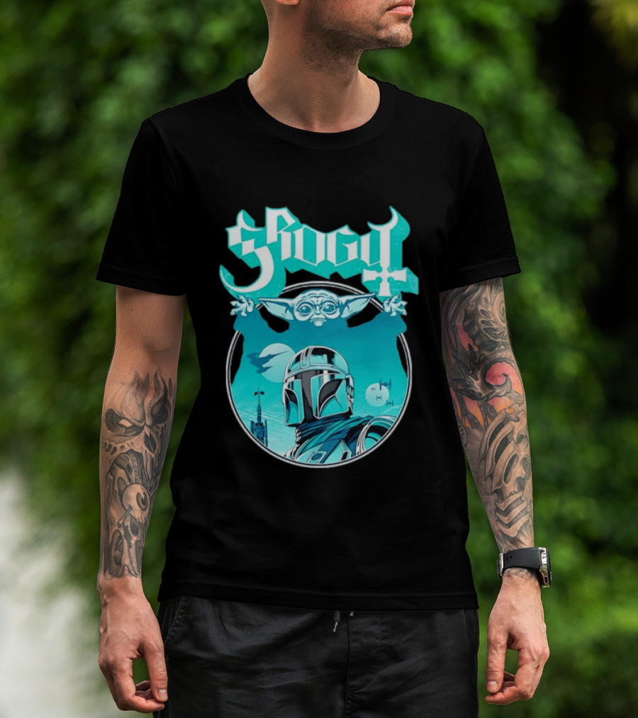 Grogu Mandalorian Ghost Band Star Wars T-Shirt