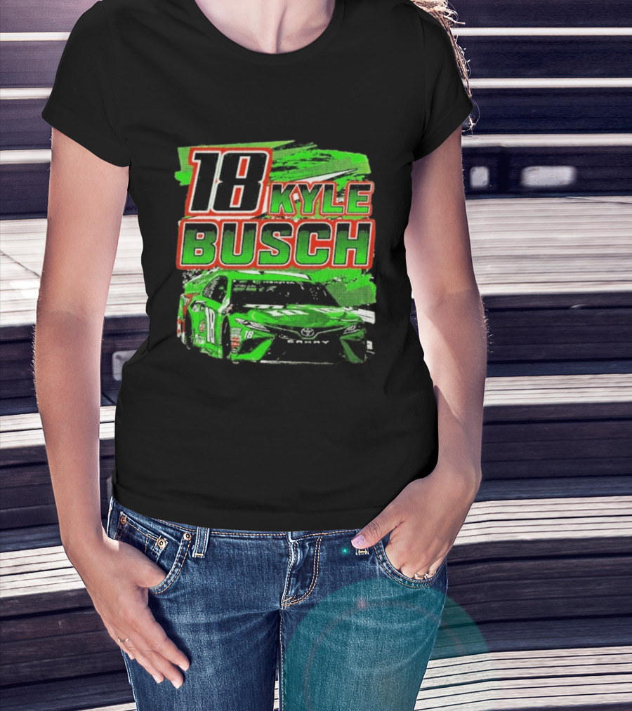 18 Kyle Busch Racing 2026 Green Car T-Shirt