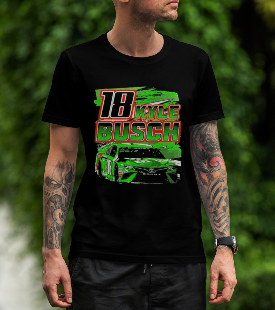 18 Kyle Busch Racing 2026 Green Car T-Shirt