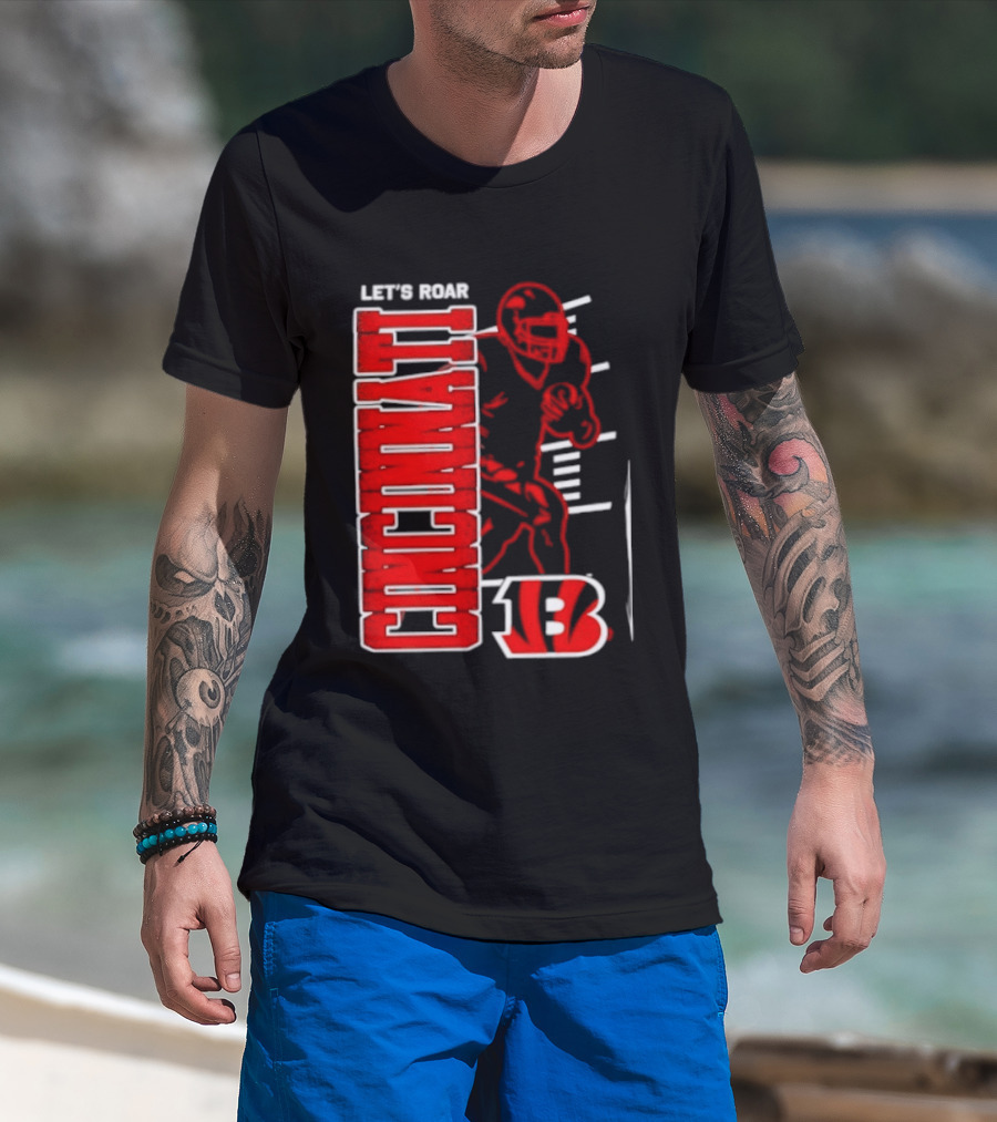 Cincinnati Bengals Football Let's Roar 13 T-Shirt