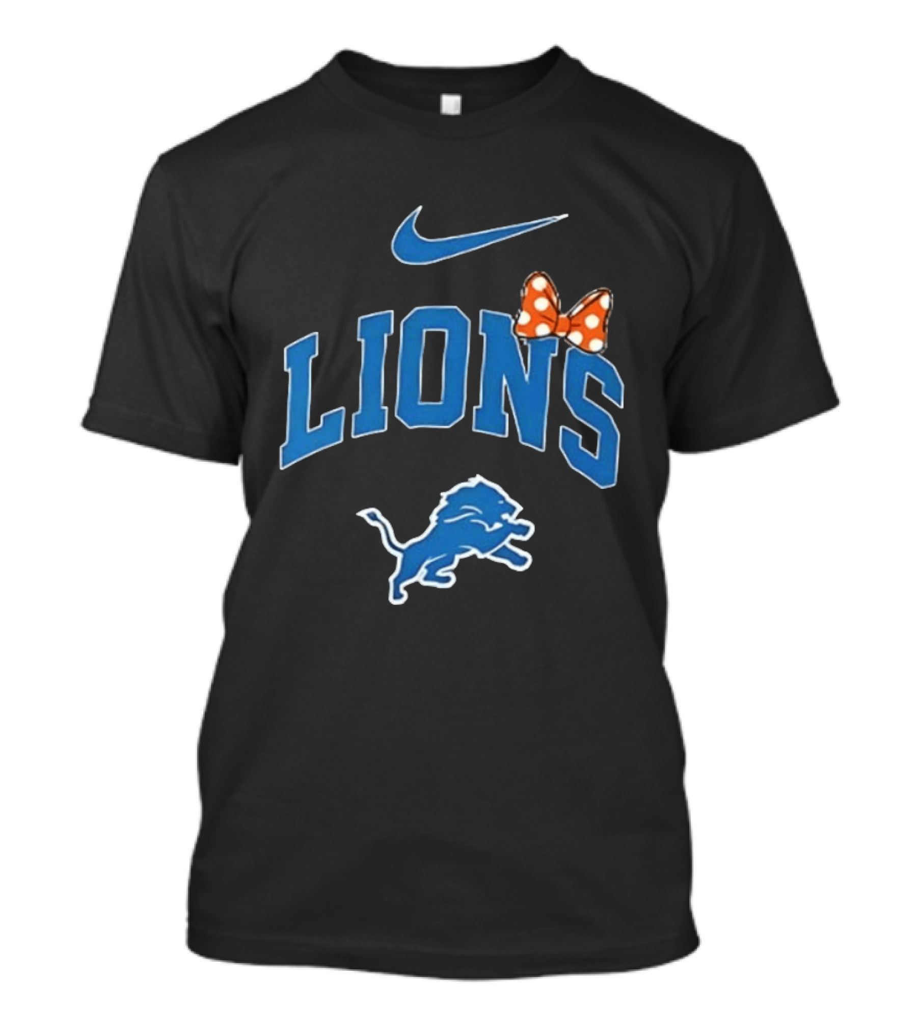 Detroit Lions Boo To You Fa Boo Lous Rugby Sports Team Halloween Bow T-Shirt