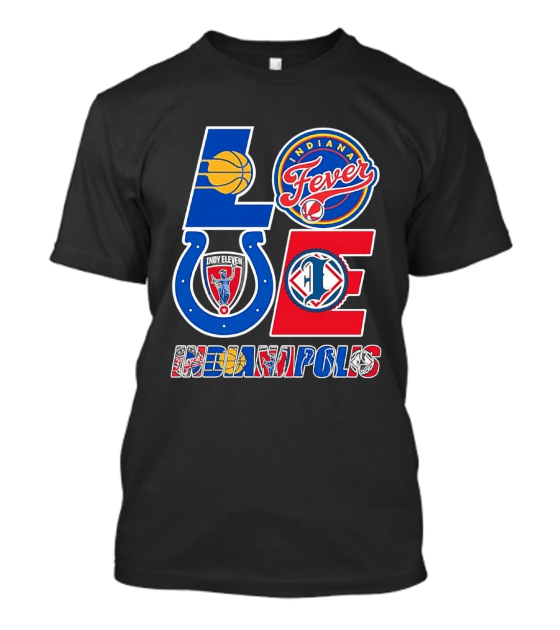 Indiana Fever Indianapolis Colts Inspired LOVE Indianapolis T-Shirt