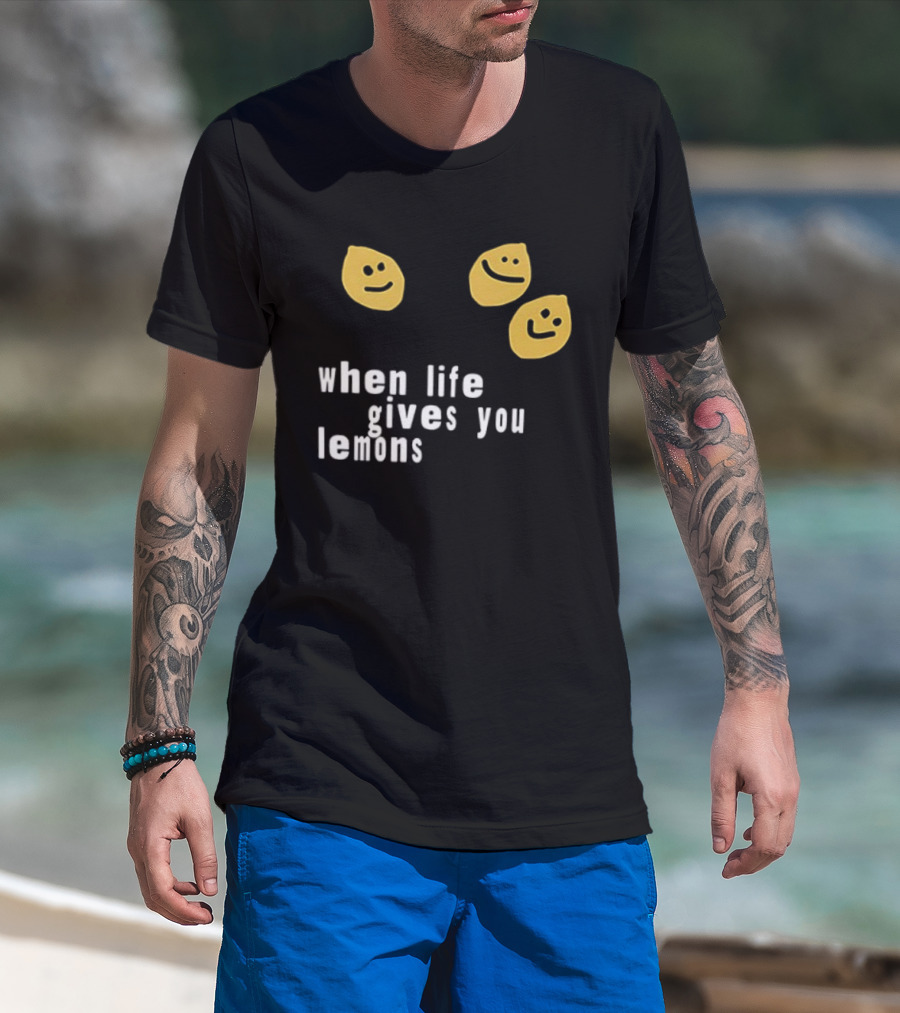 Jesus Lemonade When Life Gives You Lemons Smiley Faces T-Shirt