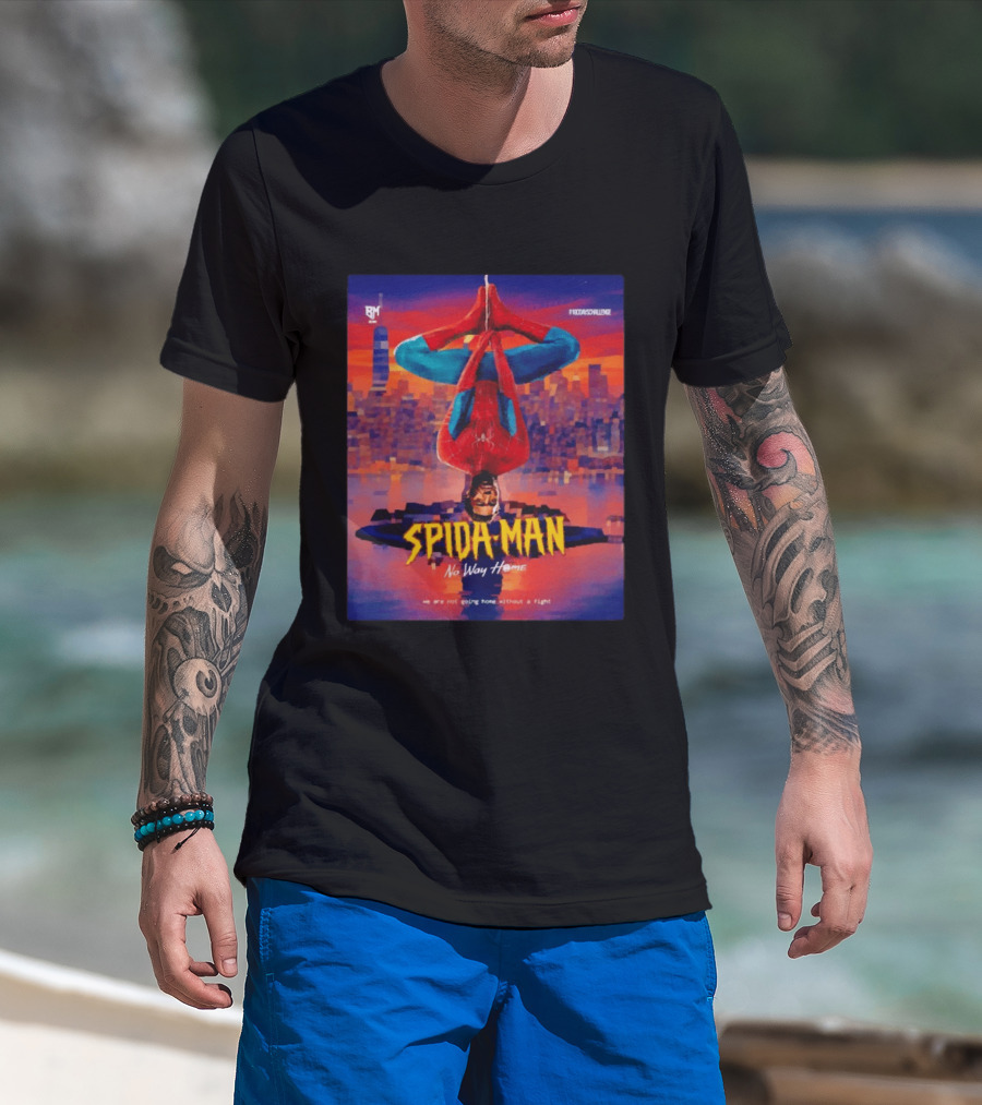 Donovan Mitchell Spida Man No Way Home Cleveland Cavaliers RM Challenge T-Shirt