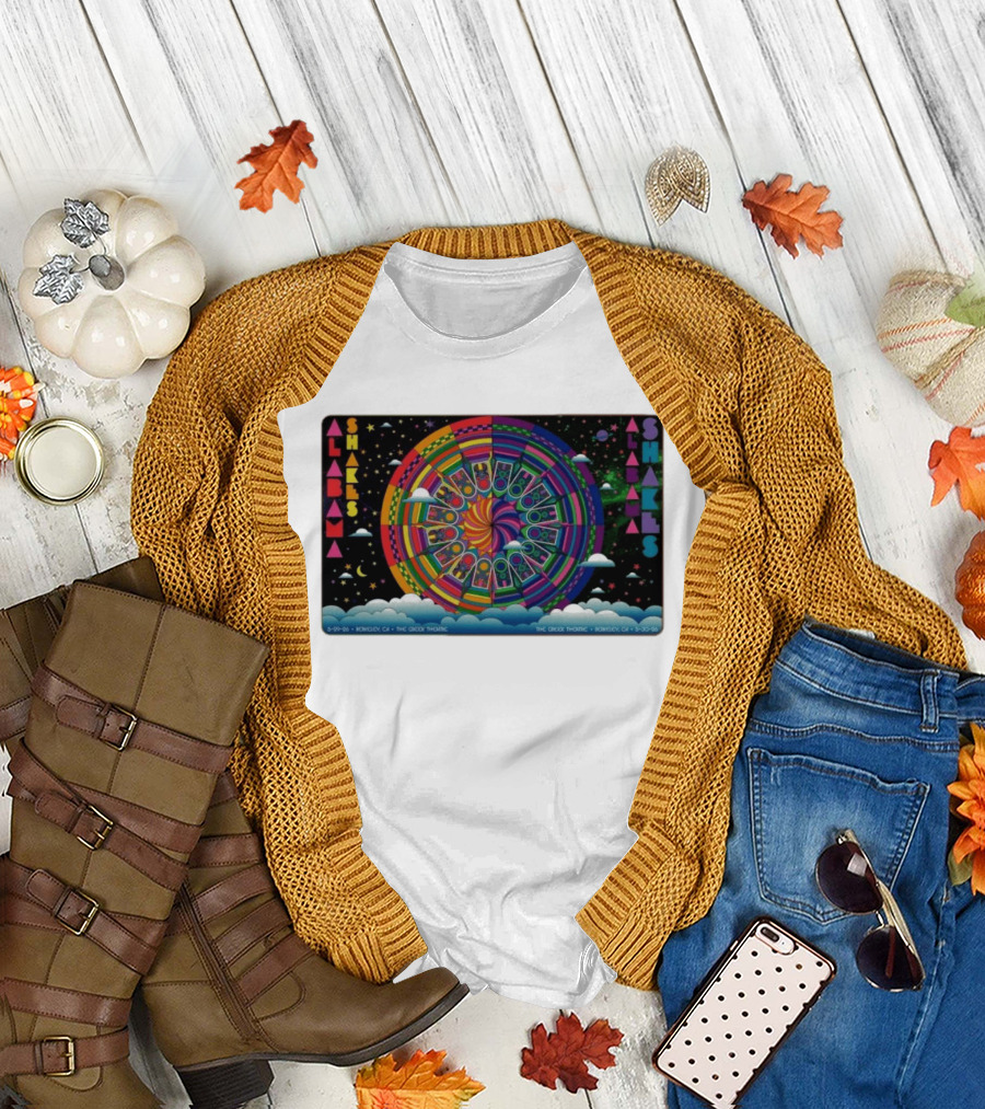 Alabama Shakes Concert The Greek Theatre Berkeley CA 5 29 26 Psychedelic Rainbow Spiral Clouds and Stars T-Shirt