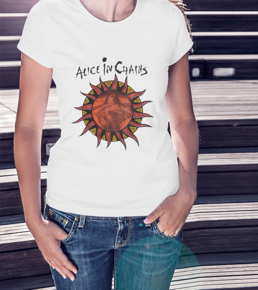 Alice In Chains Sun Graphic Lollapalooza 1993 Promo T-Shirt