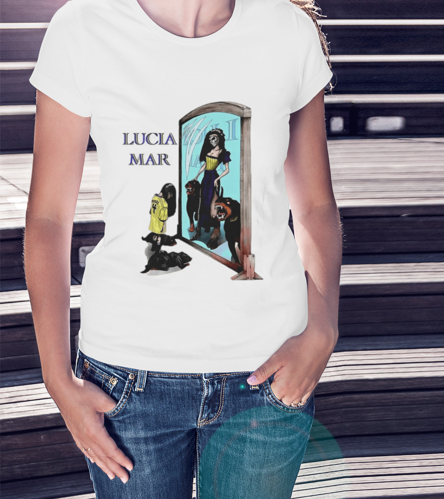 Dungeon Crawler Carl Lucia Mar Mirror Reflection With Dogs T-Shirt