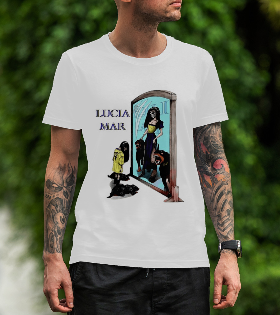 Dungeon Crawler Carl Lucia Mar Mirror Reflection With Dogs T-Shirt