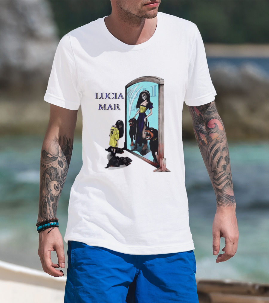 Dungeon Crawler Carl Lucia Mar Mirror Reflection With Dogs T-Shirt