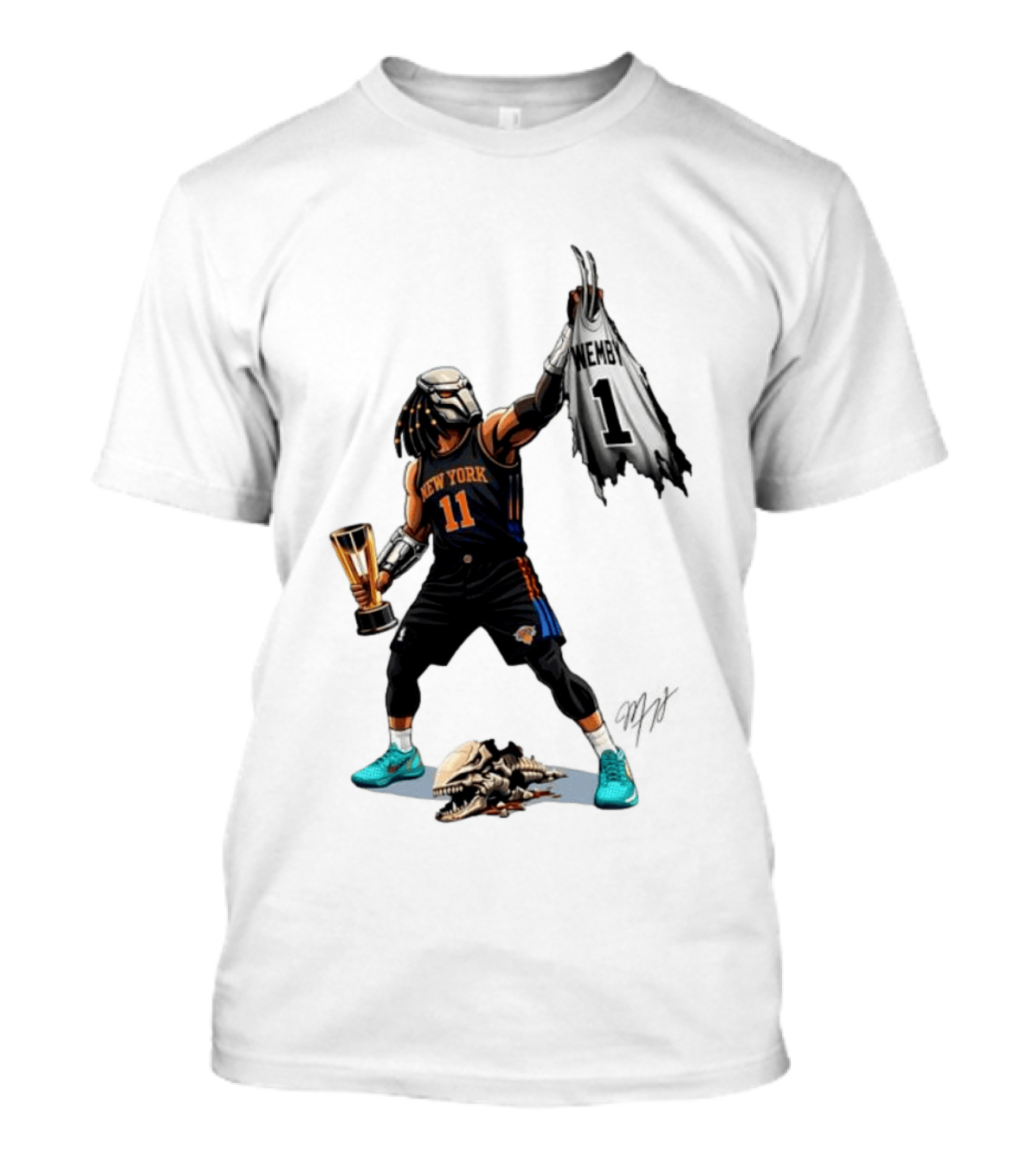 Jalen Brunson New York Knicks Wemby NBA Basketball Cartoon 11 Trophy T-Shirt
