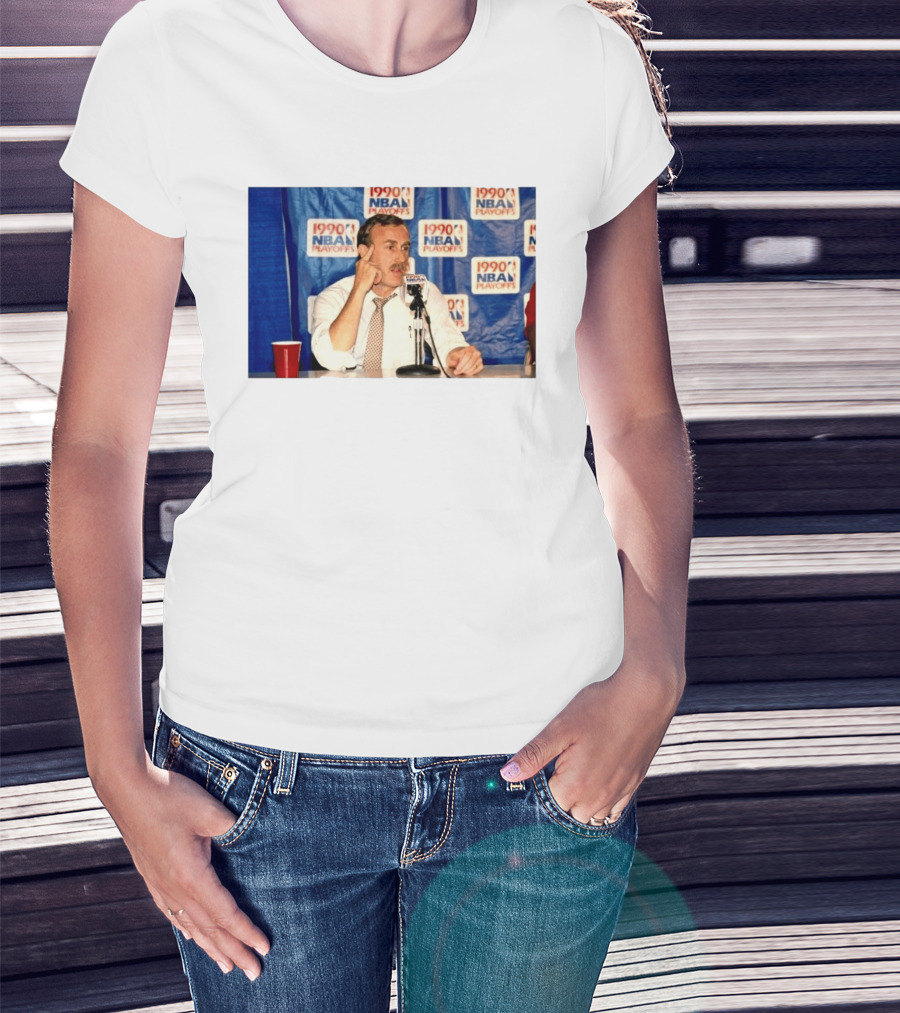 1990 NBA Playoffs Rick Adelman Press Conference T-Shirt