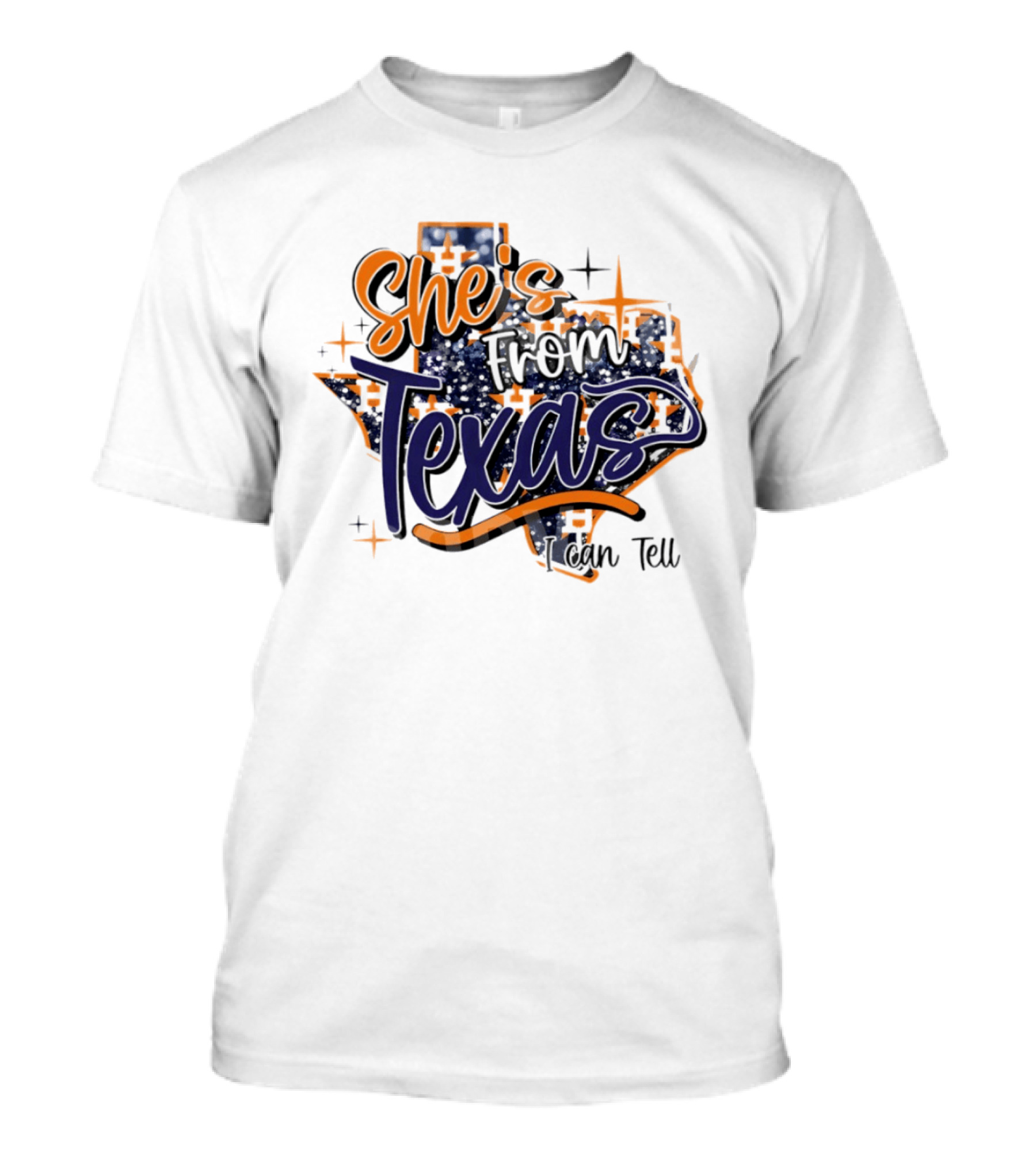 She's From Texas I Can Tell Map 2026 T-Shirt