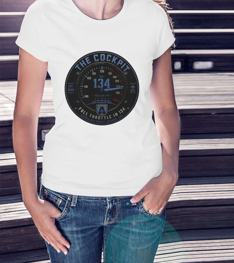 The Cockpit Aviators Full Throttle At Historic Crew Stadium Columbus Ohio Section 134 T-Shirt