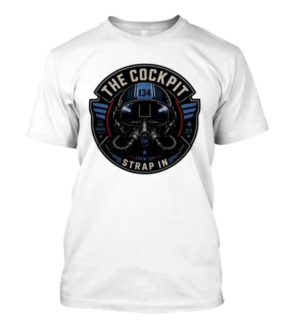 The Cockpit Strap In Crew 134 Football Helmet Est 2026 134 614 T-Shirt