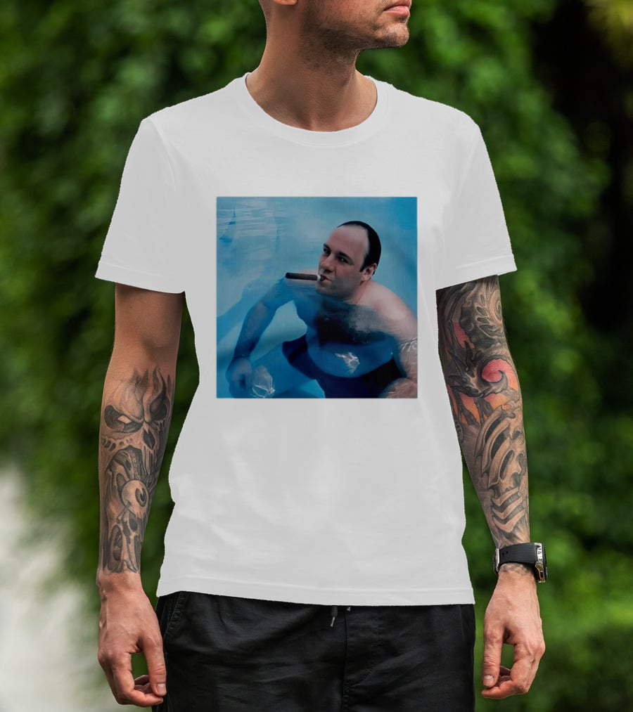 Tony Soprano The Sopranos Pool Scene Cigar Water Moment T-Shirt